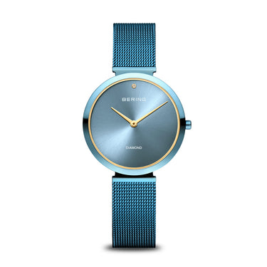 Bering Charity 32mm Blue Milanese Strap Watch