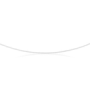 Sterling Silver Curb Dicut 40 Gauge 45cm Chain