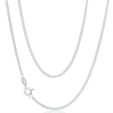 Sterling Silver Curb 50 Gauge Chain 50cm