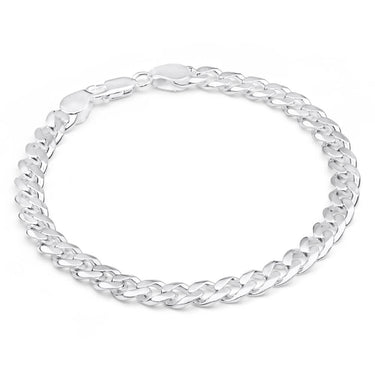 Sterling Silver Heavy 200 Gauge 23cm Curb Bracelet