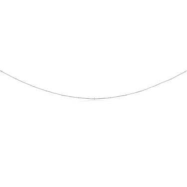 Sterling Silver 35 Gauge 45cm Ball Station Snake Chain
