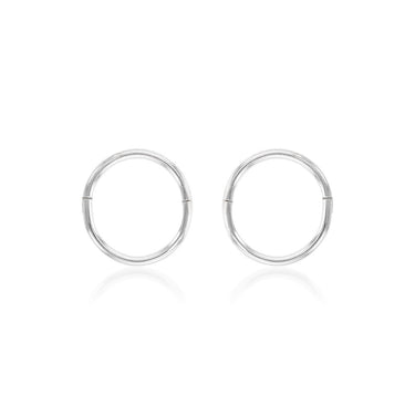 Sterling Silver Plain Sleeper 8mm Earrings