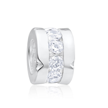 Amadora Sterling Silver Cubic Zirconia All Around Charm