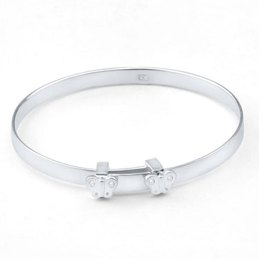 Sterling Silver Baby Butterfly 45mm Bangle