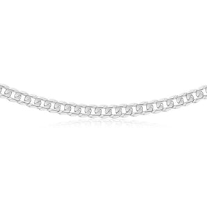 Sterling Silver Curb Flat 55cm Chain