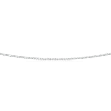 Sterling Silver Wheat Adjustable Heart Drop Chain 55cm