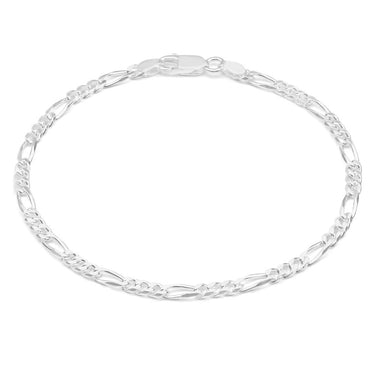 Sterling Silver Figaro 100 Gauge 21cm Bracelet