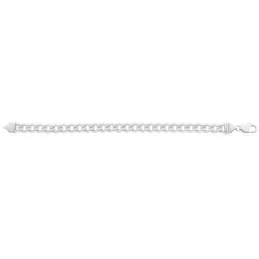 Sterling Silver Dicut Heavy Curb 250 Gauge Bracelet 23cm