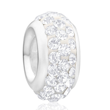 Amadora Sterling Silver White Crystal Spacer