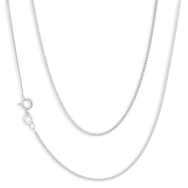 Sterling Silver 30 Gauge 55cm Curb Chain