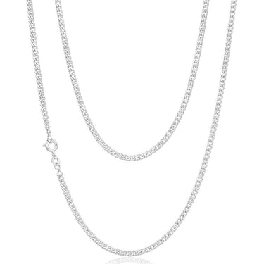 Sterling Silver Curb 80 Gauge 70cm Chain