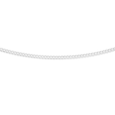 Sterling Silver Curb 100 Gauge 45cm Chain