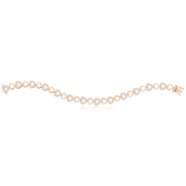 Gold Plated Sterling Silver Cubic Zirconia 19cm Bracelet