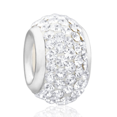 Amadora Sterling Silver White Crystal Charm