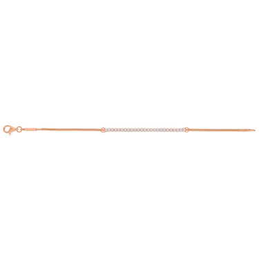 Gold Plated Sterling Silver Cubic Zirconia 18cm Bracelet