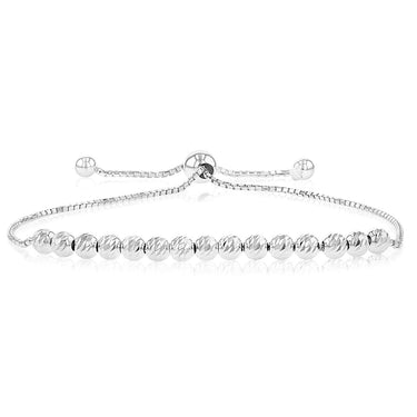 Sterling Silver Fancy Bead Bracelet