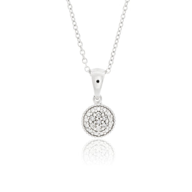 Sterling Silver Glittering Star Diamond Pendant on Chain