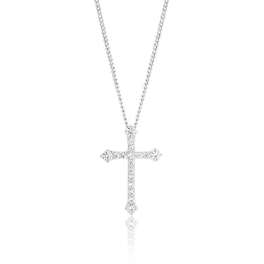 Sterling Silver Cubic Zirconia Cross Pendant