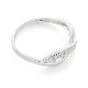 Sterling Silver Infinity Diamond Ring