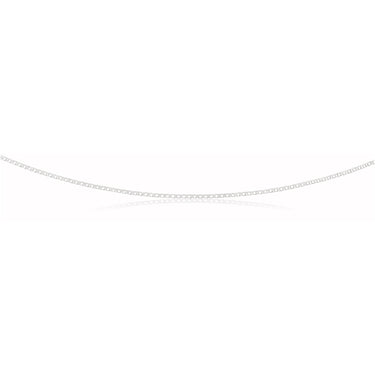 Sterling Silver Rhodium Plated 45cm Double Curb Chain