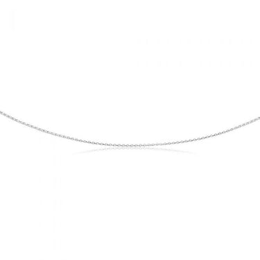 Sterling Silver Rhodium Plated 50cm 60 Gauge Cable Chain