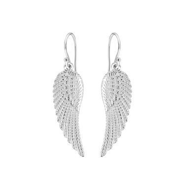 Sterling Silver Angel Wing Drop Earrings