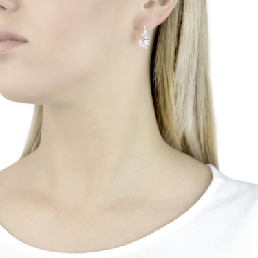 Sterling Silver Filigree Ball Drop Earrings