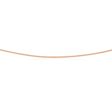45cm Sterling Silver and Rose Gold Plated Curb Link Chain