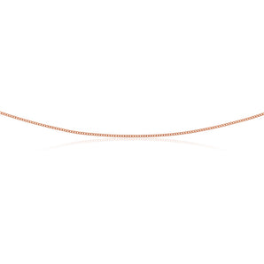 50cm Sterling Silver and Rose Gold Plate Curb Link Chain