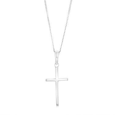 Sterling Silver Plain Cross 25mm Religious Pendant