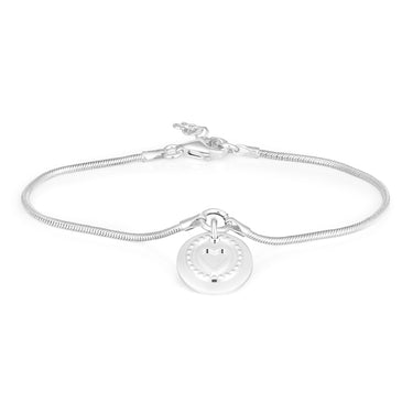 Sterling Silver Fancy Heart Charm 19.5cm Bracelet