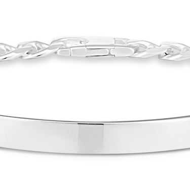 Sterling Silver 20.5cm Anchor ID Bracelet