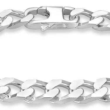 Sterling Silver Curb 23cm Bracelet Parrot Clasp
