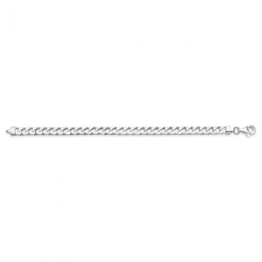 Sterling Silver Square Curb 21cm Bracelet