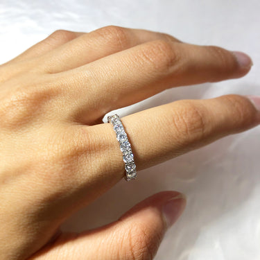 Sterling Silver Round Zirconia Wrap-Around Ring   *NO RESIZE*