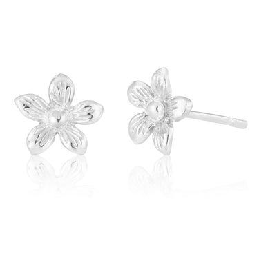 Sterling Silver Flower Stud Earrings