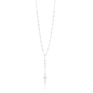 Sterling Silver 50cm Chain with Cross Drop Pendant