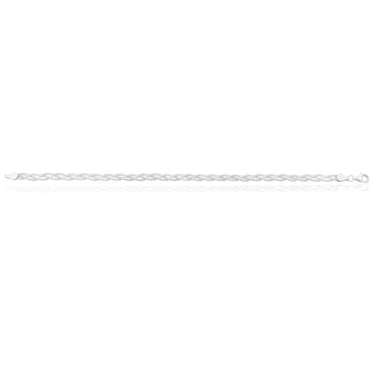 Sterling Silver 19cm Plait Bracelet