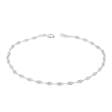 Sterling Silver 19cm Fancy Dicut Twist Bracelet