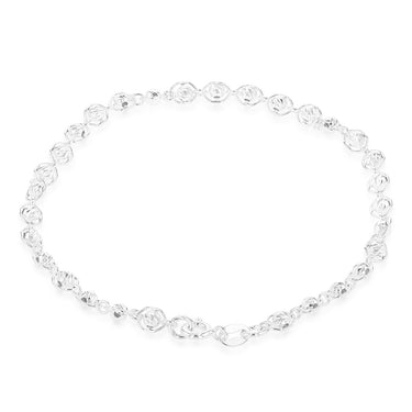 Sterling Silver 20cm Fancy Link and Ball Bracelet