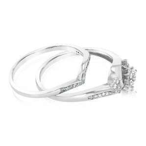 Sterling Silver 1/3 Carat Diamond Dress Ring