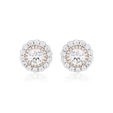 Sterling Silver Georgini Zirconia Halo Studs