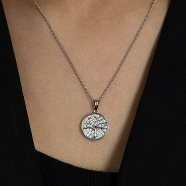 Sterling Silver Zirconia Tree of Life Pendant
