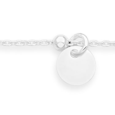 Sterling Silver 25cm Multi Disc Charm Anklet