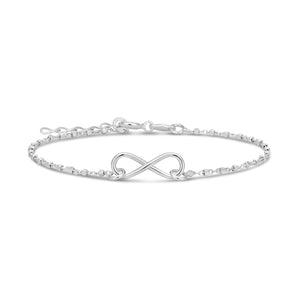 Sterling Silver 18.5cm Infinity Bracelet