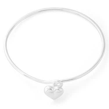 Sterling Silver Flexible Heart Baby Bangle