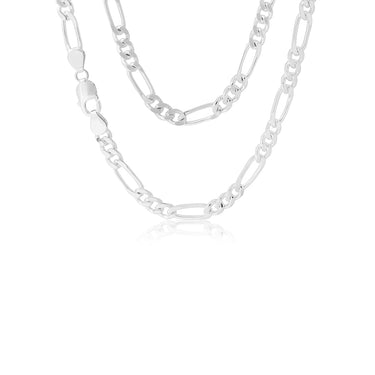50cm Sterling Silver 200 Gauge Figaro 1:3 Chain