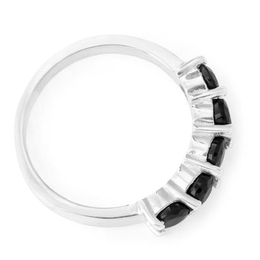 Sterling Silver Natural Enhanced Sapphire Ring