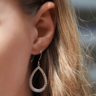 Sterling Silver 1x Diamond and Zirconia Drop Earrings