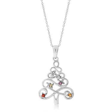 Sterling Silver Multi Stone Pendant
